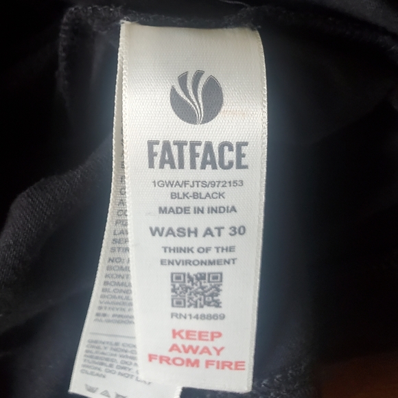 NWT Fat Face Black Peasant Blouse L - Picture 5 of 5